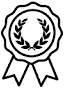 Award ribbon badge icon