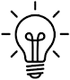 Light bulb idea icon