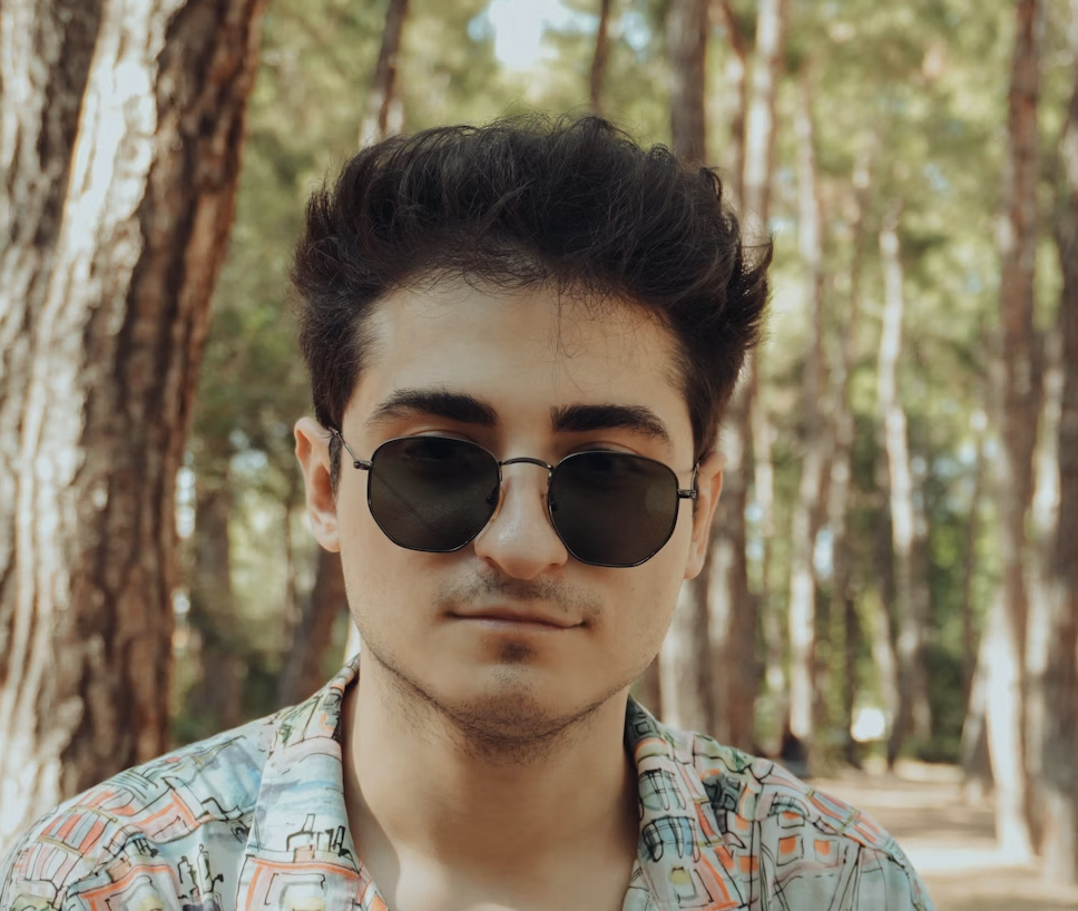 Man wearing sunglasses outdoors